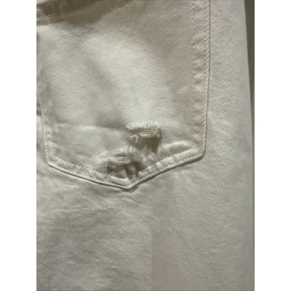 Arizona White High Rise Skater Jeans Distressed With Large Cut outs Size 15 NWT - Picture 12 of 16